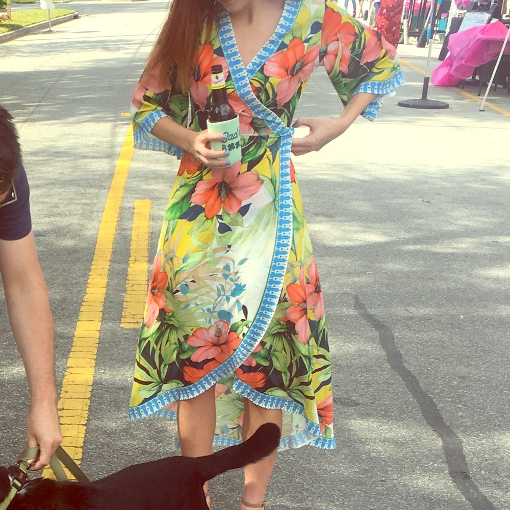 Floral wrap dress